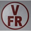V-FR Floor Truss Circular Sign (White,Reflective Sticker,6X6)
