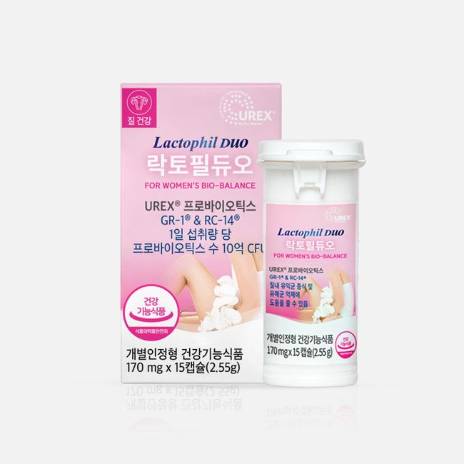 Women&#39;s Vaginal Lactobacillus Lactophil Duo (15 capsules/15 days&#39; worth) Eurex Probiotics Individually Approved Health Functional Food