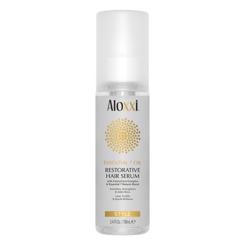ALOXXI Restorative Hair Serum with 7 Essential Botanical Oil Blend - Hair Serum for Damaged Hair - Smoothes, Strengthens & Adds Shine - Safe for All Hair Types, 3.4 Fl. oz.