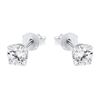 Amor Women's Gold Silver Stud Earrings with Cubic Zirconia, Comes in Jewellery Gift Box, Silver 925, Sterling Silver, Cubic Zirconia