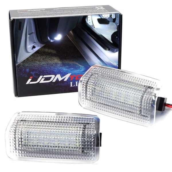 iJDMTOY (2) Full LED Side Door Courtesy Light Assy Compatible With Lexus IS ES GS LS RX GX LX Toyota Avalon Sienna Venza Camry Prius 4Runner, OEM Replacement, Powered by 18-SMD Xenon White LED