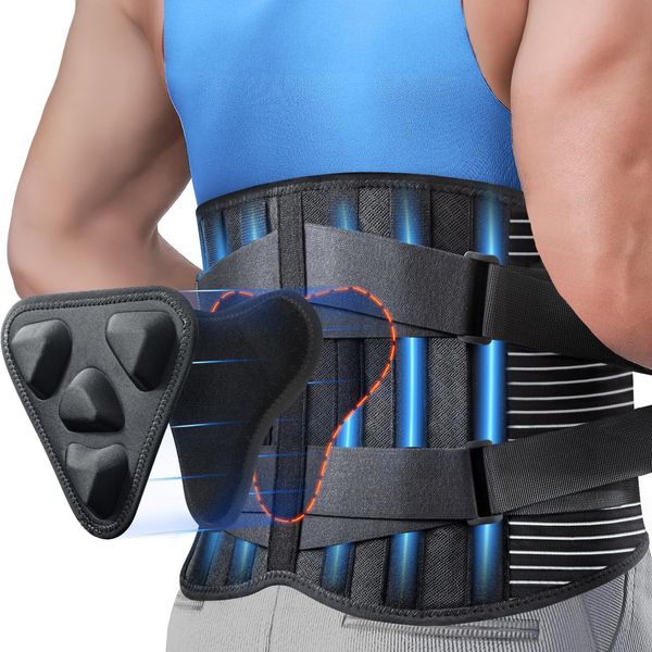 Medium Black Orthopedic Back Brace Enhanced Support for Pain Relief and Posture