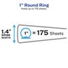 Avery Flexi-View 3 Ring Binder, 1 Inch Round Rings, 1 Navy Blue Binder (17685)
