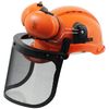 SPARES2GO Chainsaw Safety Helmet with Mesh Visor and Ear Muffs