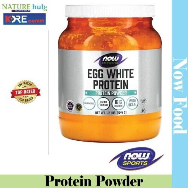 NOW Foods Sports Egg White Protein Protein Powder Unflavored 1.2lbs