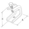 Morris 17469 Universal Beam Clamp, Steel, 3/4" Flange