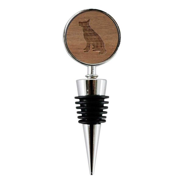 Jorvik Wood German Shepherd Design Wine Bottle Stopper