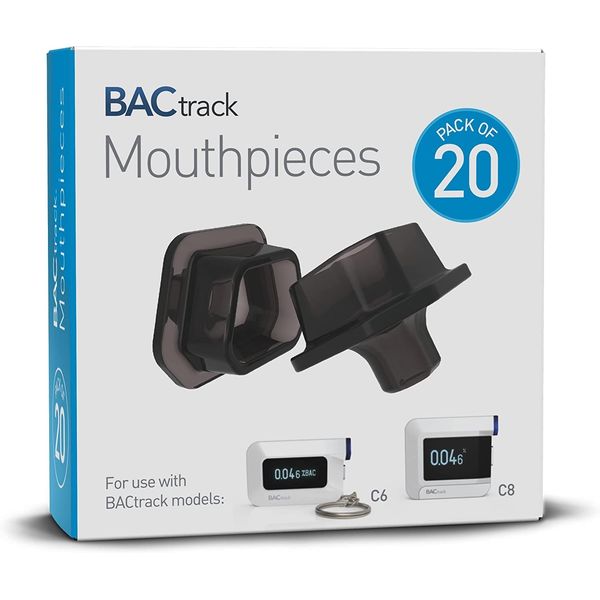 BACtrack C-Series Breathalyzer Mouthpieces (20 Count) | Compatible with BACtrack C6 and C8 Breath Alcohol Testers | Not Compatible with BACtrack Mobile Smartphone Breathalyzer