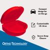 Ortho Technology 2 Pack of Retainer Cases, Dentures, Mouth Guards, and other Accessories. With Vent Holes Write-on I.D. Area, Secure Snap Closure (Green)
