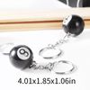 8 Ball Black Pool Ball Keyring Keychain