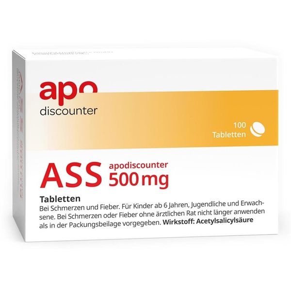 Apodiscounter ASS 500 mg (Pack of 100)