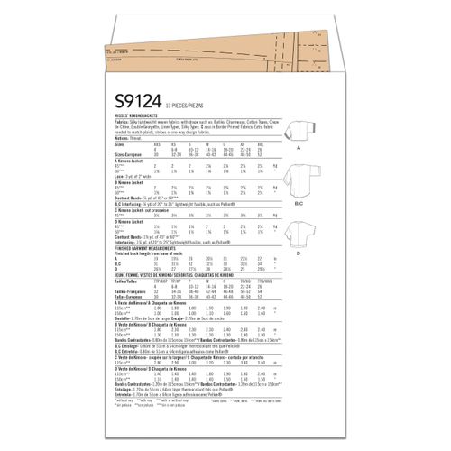 SIMPLICITY Sewing Pattern S9124 Misses' Jackets, VARIOUS, A (XXS-XS-S-M-L-XL-XXL)