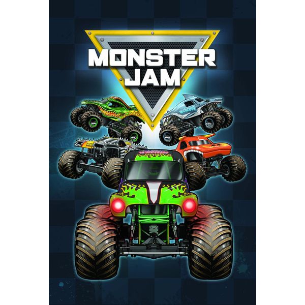 Monster Jam Fleece Blanket - Grave Digger, Max-D, Megalodon, Dragon & El Toro Loco Design - Bed Throw Super Soft Blanket - 100 x 150cm