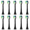 Brightdeal Replacement Toothbrush Heads for Philips Sonicare - Electric Replacement Brush Heads Compatible with HealthyWhite, FlexCare, EasyClean, 10 Pack Black