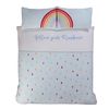 Rapport Home Rainbow Duvet Cover Set - Blue Single Bedding Set with Multicoloured Raindrops