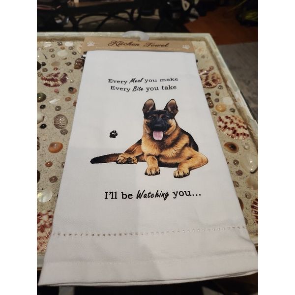 German Shepherd Dog Kitchen Towel. Soft Highly Absorbent Dog Gifts 18"×26"