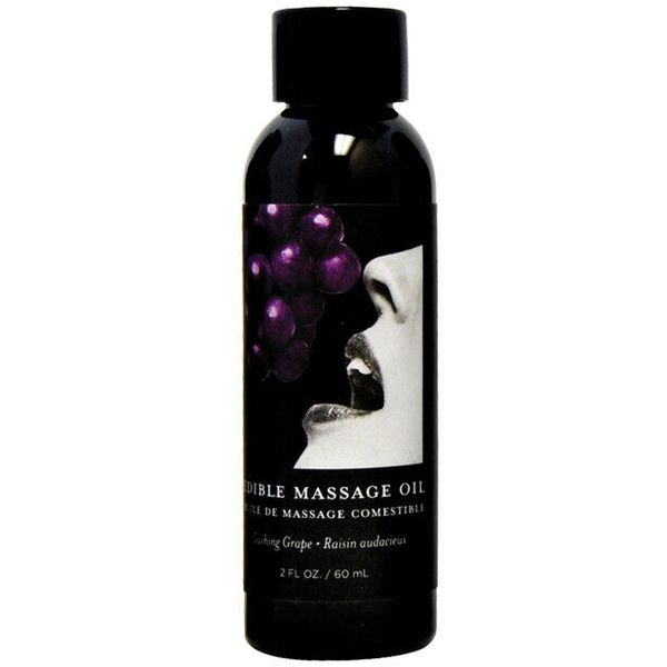 Edible Massage Oil Gushing Grape Flavored 2 oz by Earthly Body