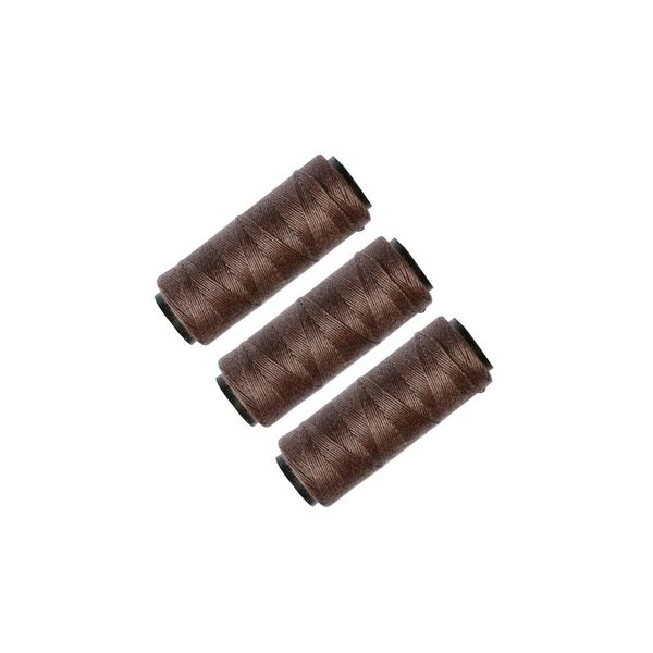 3 Rolls Sewing Threads Using for Hand Sewing Hair Extensions Making Wigs DIY (Brown)