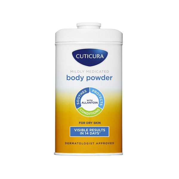 CUTICURA Mildly Medicated Talcum Body Powder 150g, Packaging May Vary, Many Uses Personal Hygiene, Prevent Smudging After Self-Tanning & Facial Makeup