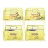 Mind Reader Sliding Metal Mesh 2 Tier Storage Basket Yellow Twin Pack