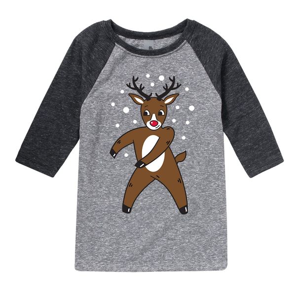 Instant Message - Floss Dance Reindeer - Youth Raglan - Size X-Large