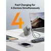 100W USB-C Wall Charger 4-Ports GaN Tech Fast Charging+5ft USB-C Cable