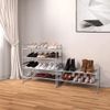 2-Tier Stackable Shoe Rack Fabric Shoe Shelf Storage Organizer,for entryways