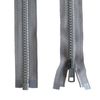 IPEA BSLAM070/10 - Zipper Size #5, Divisible Hinges, Length 70 cm - Width 30 mm, Grey, 2 Pieces