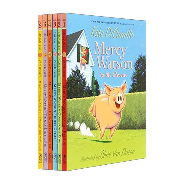 英文原版 Mercy Watson Boxed Set 小猪梅西6册盒装 桥梁章节书 Kate DeCamillo 英文版 进口英语原版书籍