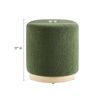 Tilden Ottoman in Moss Green Natural