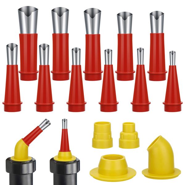 Stainless Steel Caulking Nozzle Coating, Universal Integrated Rubber Nozzle Tool Kit, Caulking Nozzle Applicator with Base, Reusable Caulking Finisher Kit for Sink Kitchen Bathroom and Window