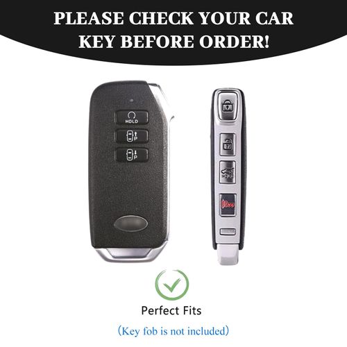 OFF WE GO for Kia Key Fob Cover, Soft TPU Protection Key Fob Case Compatible with Kia EV6 K5 Seltos Carnival Dl3 Mq4 7 Button Smart Remote Car Key Shell Holder (Gold Black)
