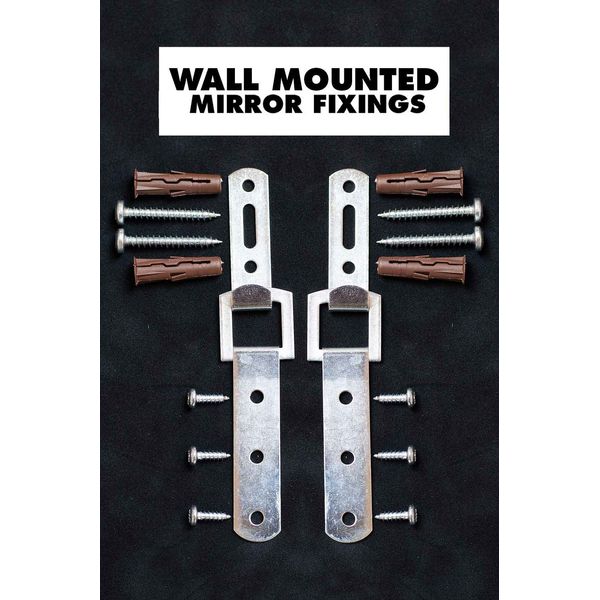 Heavy Duty Mirror Fixings + Hooks + Straps + Fittings for a Solid Wall