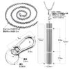 XP Design Portable Pill Case Necklace Pendant Keychain Aluminum Stainless Steel Waterproof Memorial (Silver, 2 Tiers 1 Layer)