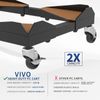 VIVO Black Premium Large PC Cart, CPU Rolling Stand, Adjustable Computer Trolley