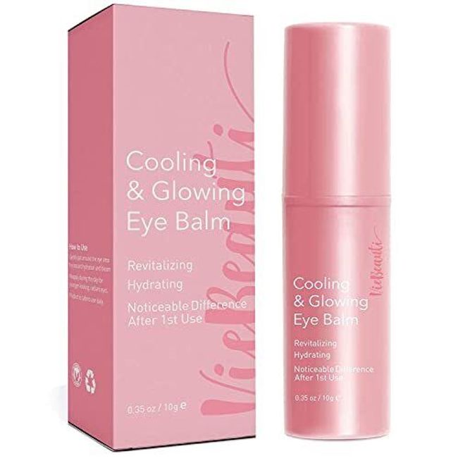 Cooling and Glowing Eye Balm – Hydrating Eye Cream Reduces Puffiness Wrinkles...