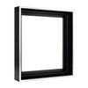 MCS Canvas Float Frames 12x12 Frame, Black & Silver Square Frame for Finished Canvases, Vertical & Horizontal Wall Hanging Frame for Canvas Paintings (1-Pack)