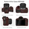 Rieibi EOS R50 Case, Soft Silicone Protective Case for Canon EOS R50 EOSR50 Camera, Lightweight EOS R50 Camera Case - Dark Brown