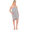 TowelSelections Women's Wrap, Shower and Bath Waffle Spa Towel Wrap Small/Medium Harbor Mist Gray