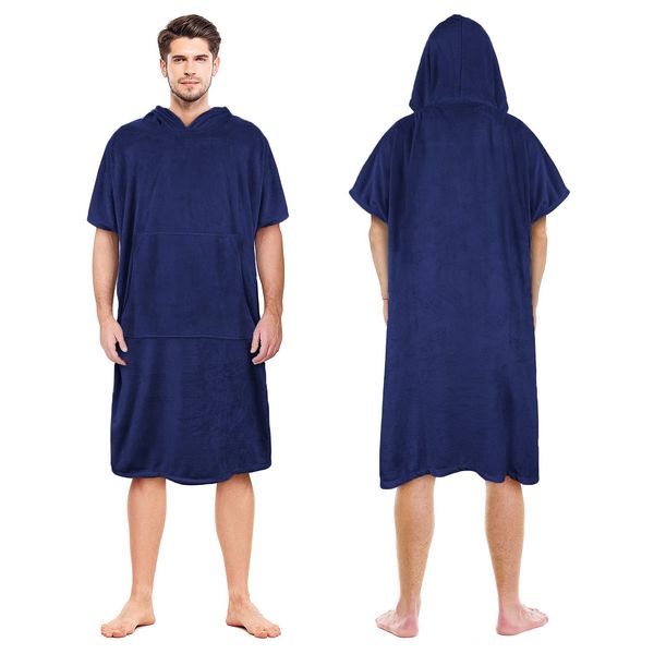 Tirrinia Poncho, Men's, Women's, Beach Towel, Surf Poncho, Sauna Poncho, Bath, Quick Drying, Absorbent, Easy to Use, Cold Protection