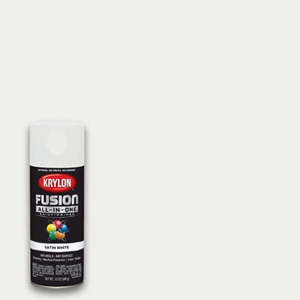 12 Oz  K02753007 White Fusion All-In-One Paint & Primer Spray Paint, Satin