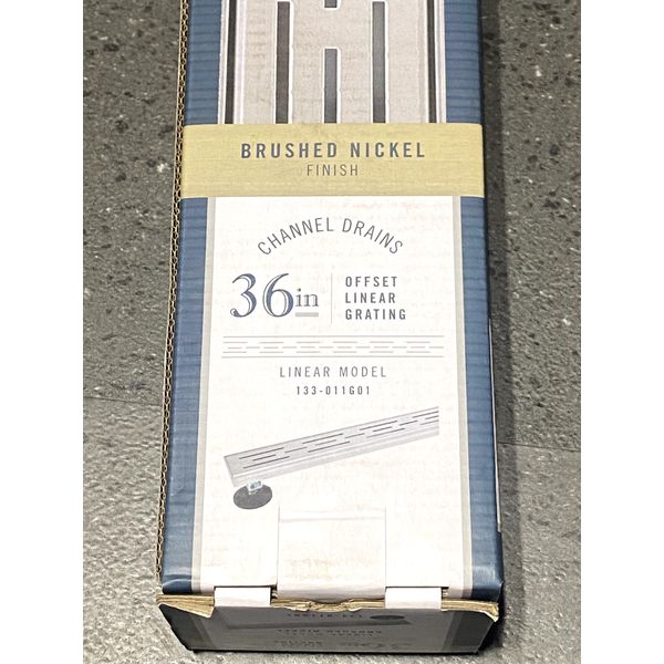 Shower Channel Drain 36" Offset Linear Brushed Nickel Finish B&K 304 Stainless