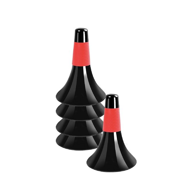 HAPPY SUGAR Lip Cone for Training, Lightweight, Rubber Grip, Training, Anti-Falling (Red (5))