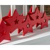WeRChristmas Star Shaped Bridge with 5 Pre-Lit Candles, Multi-Colour, 31cm