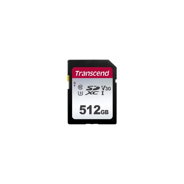 Transcend 512GB SDXC 300S Memory Card UHS- I, C10, U3, V30, 4K, Full HD, Up to 95/40 MB/s (Ideal for Digital Cameras) TS512GSDC300S