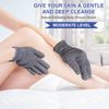 Yiclick Heavy Exfoliating Gloves, Exfoliating Body Scrubber for Bath Shower Exfoliation, Body Scrub Exfoliator For Dead Skin Remover, Exfoliate Sponge Loofah Washcloth Mitt for Men Women (4 grey)