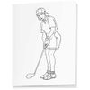 4 x 'Lady Playing Golf' Gift Tags/Labels (GI00033791)
