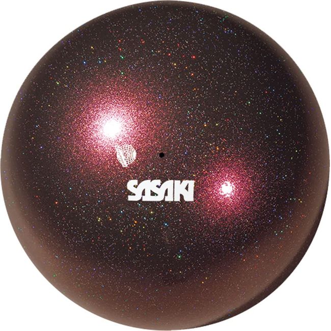 SASAKI M-207AU-F WIB Rhythmic Gymnastics Tools, Ball, International Gymnastics Federation Certified, Aurora Ball, Diameter 7.3 inches (18.5 cm), Wine Black