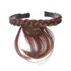 Frcolor Bangs Wig with Braid Wig, Airy Bangs, Air Sensation, Headband Clip, Hair Band, Women's, Hair Ornament, Hair Accessory, Part Wig (Light Brown)
