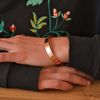 Handmade Copper Bracelet, Flat Bangle, Adjustable Cuff, Boho Style, for Men and Women
